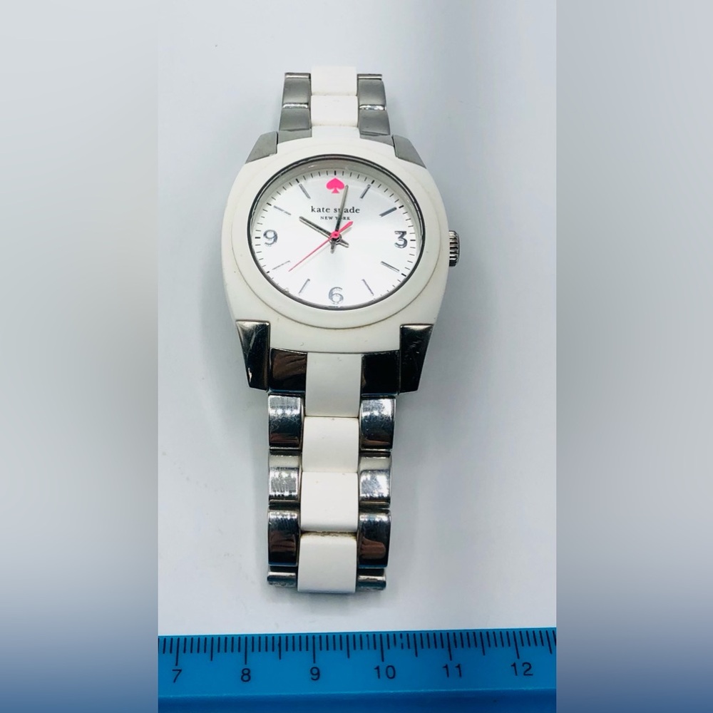 Kate Spade New York Ladies 2-Tone Skyline White Stainless Rubber Watch 1YRU0165 - Picture 13 of 16